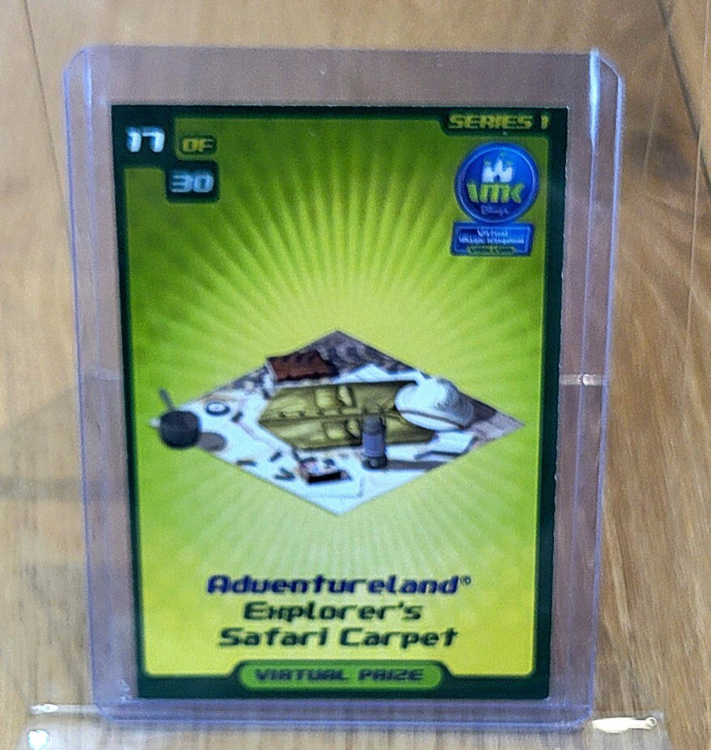 Virtual Magic Kingdom VMK Adventureland Explorer's Safari Carpet Card